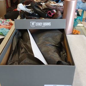 Men's Stacy Adam's Gray Suede and Leather Ankle Boots